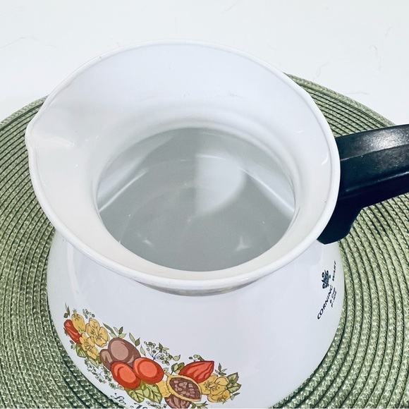 Vtg Corning Ware P-104 Spice of Life "Le The" 6 Cup Coffee Tea Pot Kettle W/Lid - Picture 5 of 10